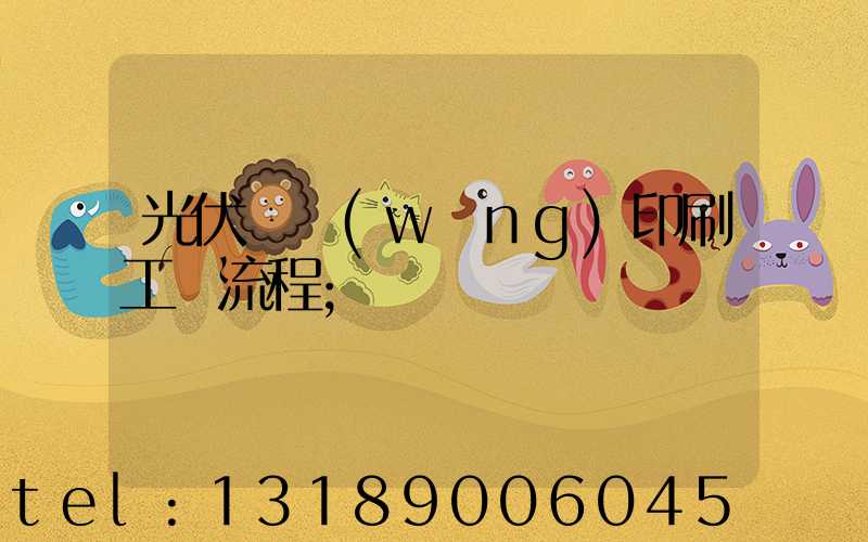 光伏絲網(wǎng)印刷工藝流程