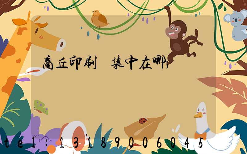 商丘印刷廠集中在哪