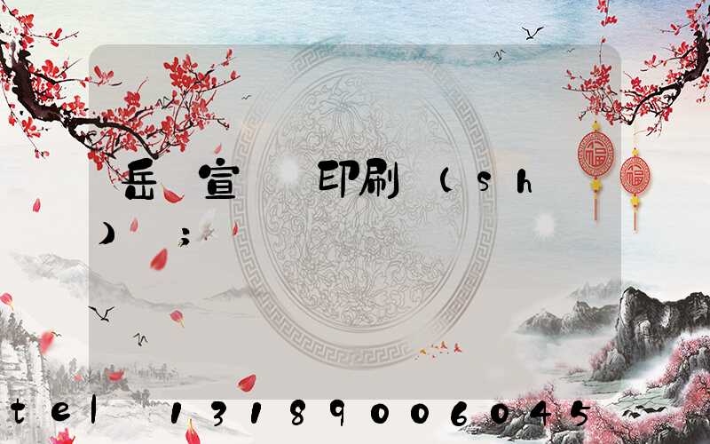 岳陽宣傳冊印刷設(shè)計