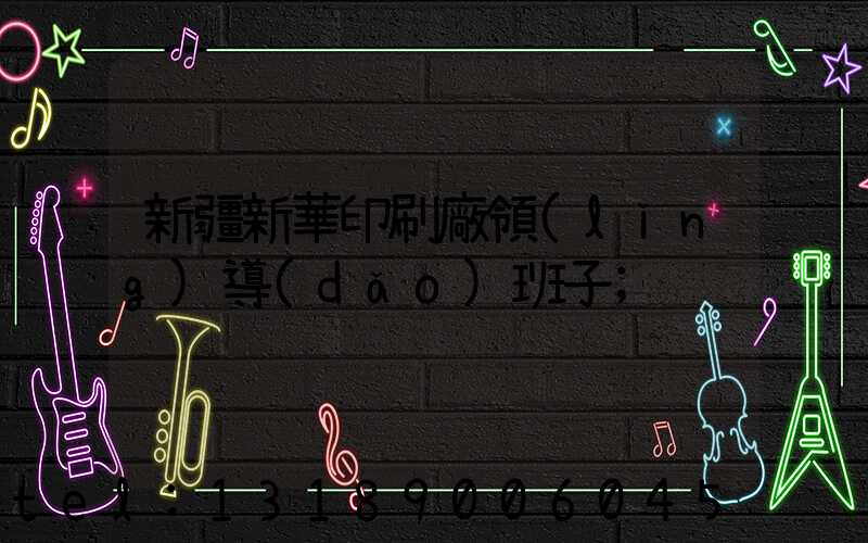 新疆新華印刷廠領(lǐng)導(dǎo)班子