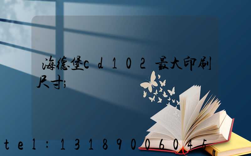 海德堡cd102最大印刷尺寸