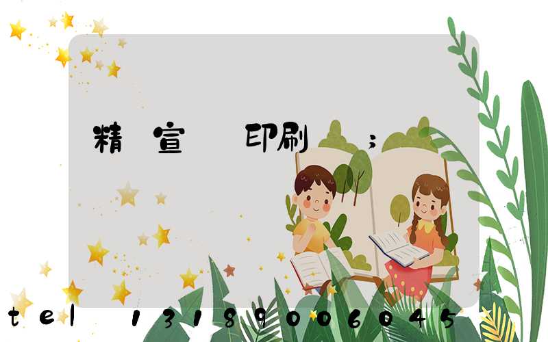 精裝宣傳冊印刷報價
