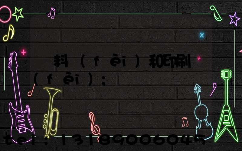 資料費(fèi)和印刷費(fèi)
